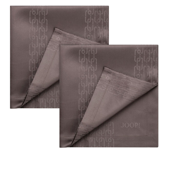 JOOP! Serviette CHAINS 2er Set taupebraun