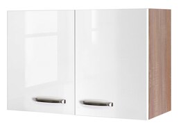 Küchen Oberschrank VALERO 80 cm Eiche/ weiß