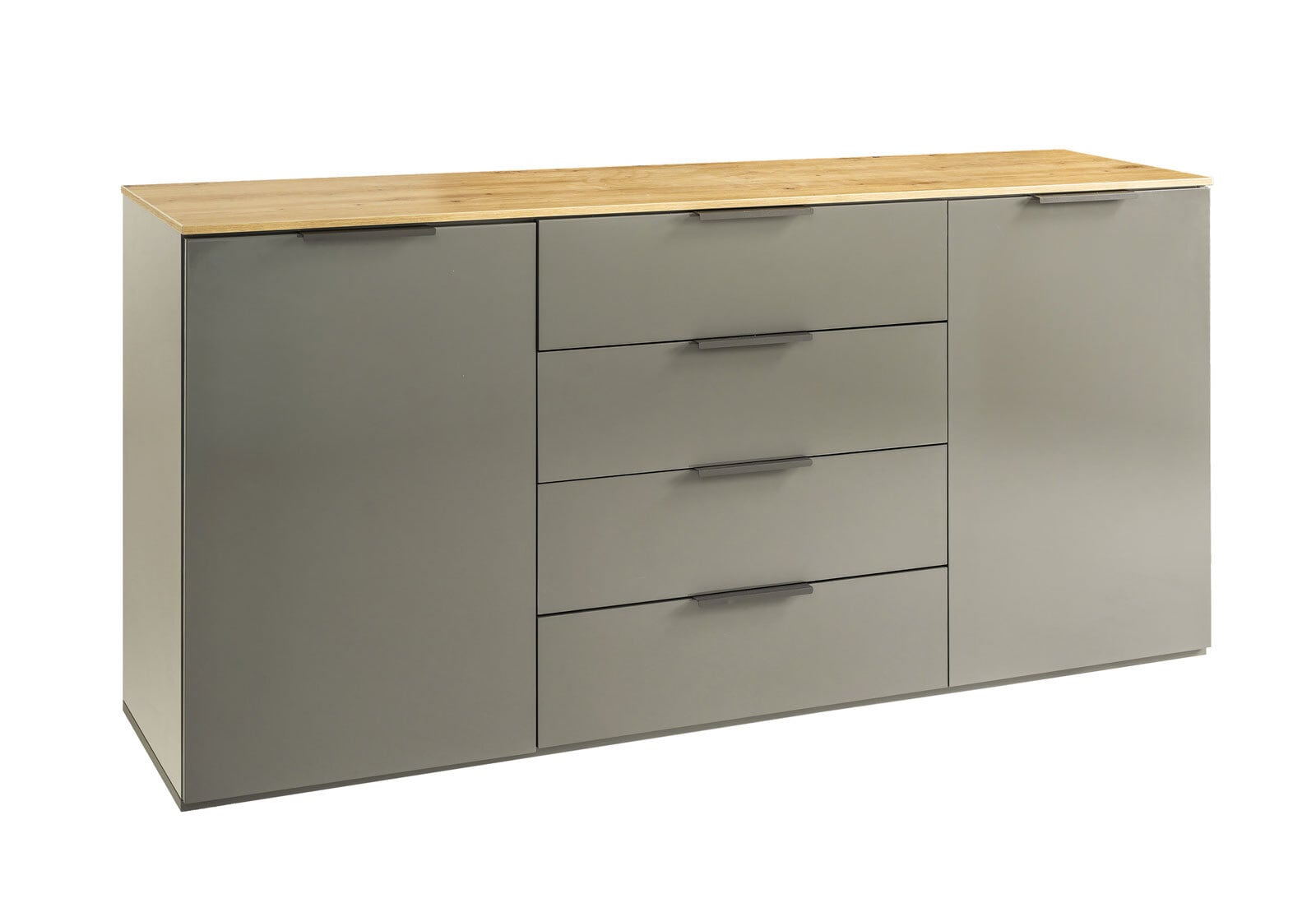 Sideboard 187 x 83 cm grau/braun