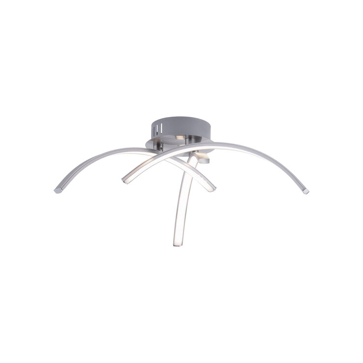 JUST LIGHT LED Deckenlampe VALERIE 40 cm stahlfarbig