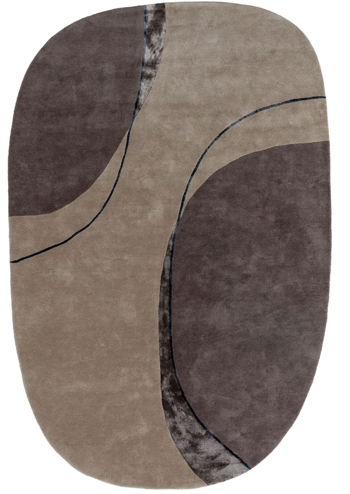 benuta pure Teppich SHAPE 160 x 230 cm taupe