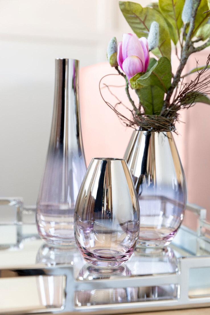 Fink Vase ZITA 12 cm rose-shading silver