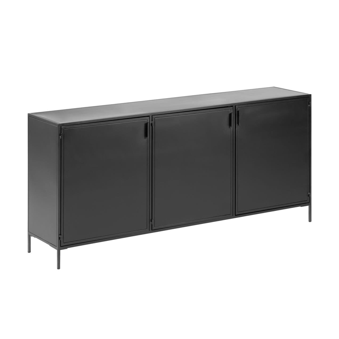 Kave Home Sideboard SHANTAY 160 x 72 cm Stahl schwarz 