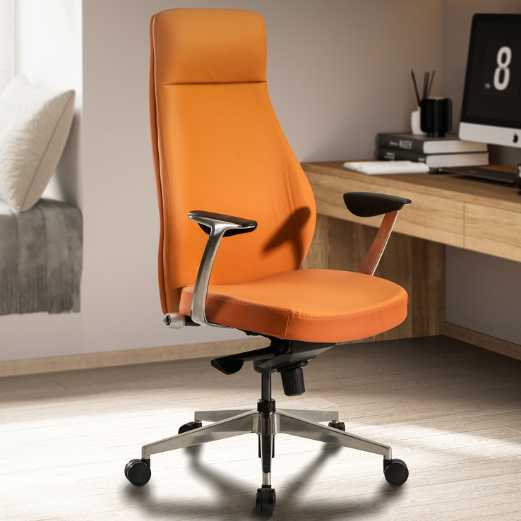 CASAVANTI Bürostuhl 74x125x74 cm Kunstleder braun