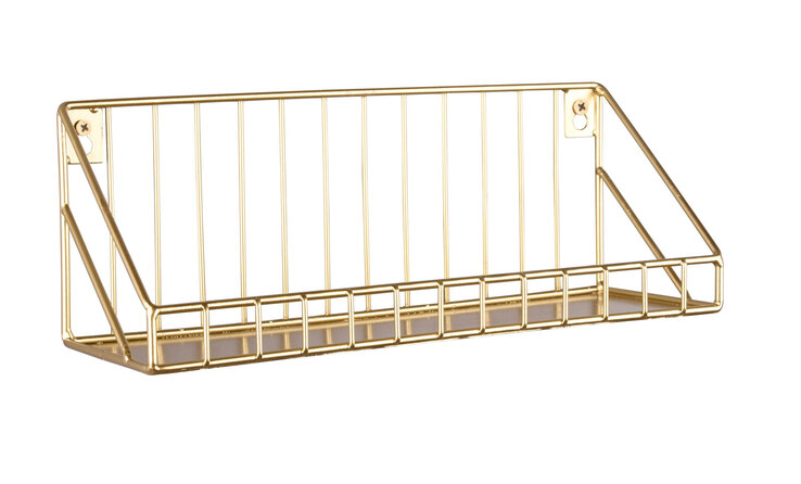Wandregal KATJA 33 x 11 cm goldfarbig