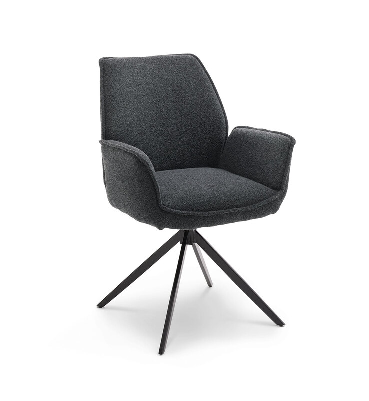 Musterring Stuhl mit Armlehnen TIAMA Bouclé Alpine onyx