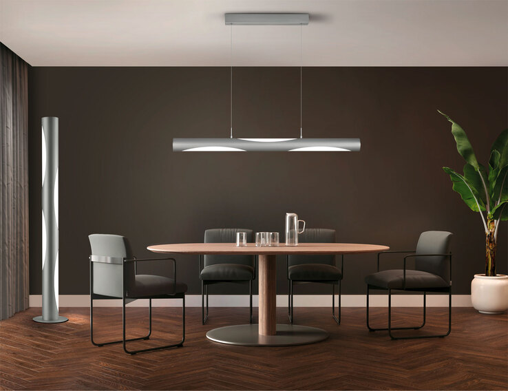 CINQUE LED Pendellampe CISALO nickelfarbig