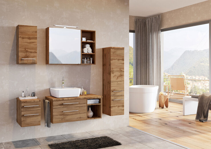 Midischrank DAVOS 30 x 130 cm Wotan Eiche