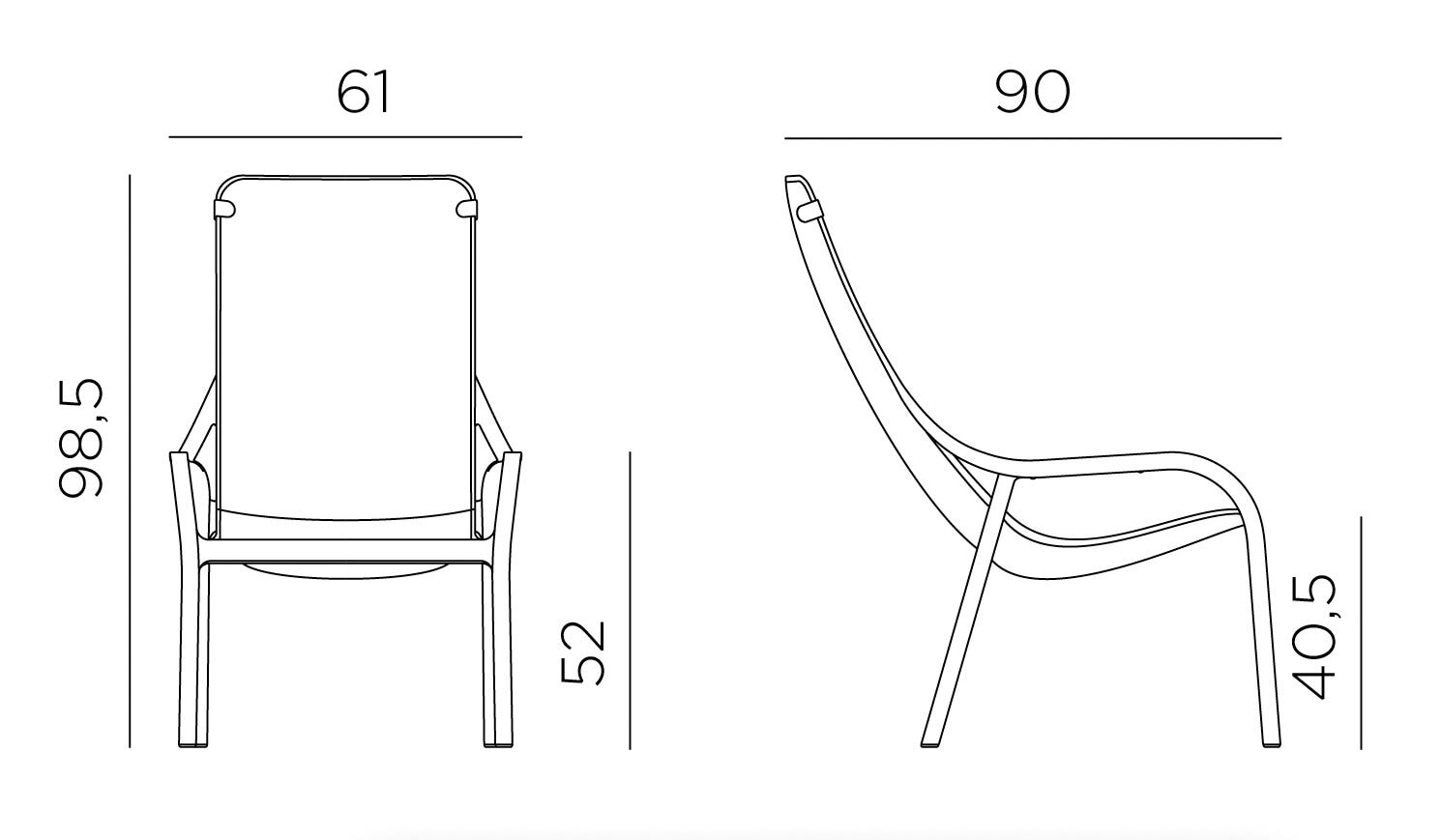 NARDI Outdoor Loungesessel NET LOUNGE senape