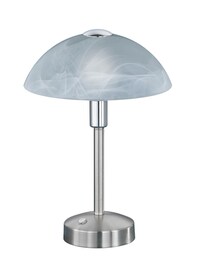 TRIO LED Tischlampe DONNA nickelfarbig /alabasterweiß