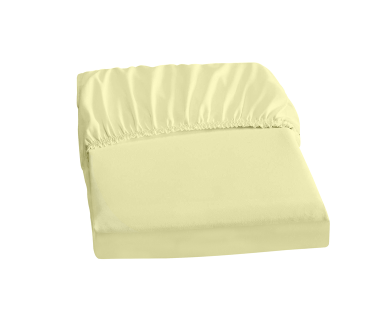 DORMISETE Jersey-Spannbettlaken 180-200 x 200 cm vanille