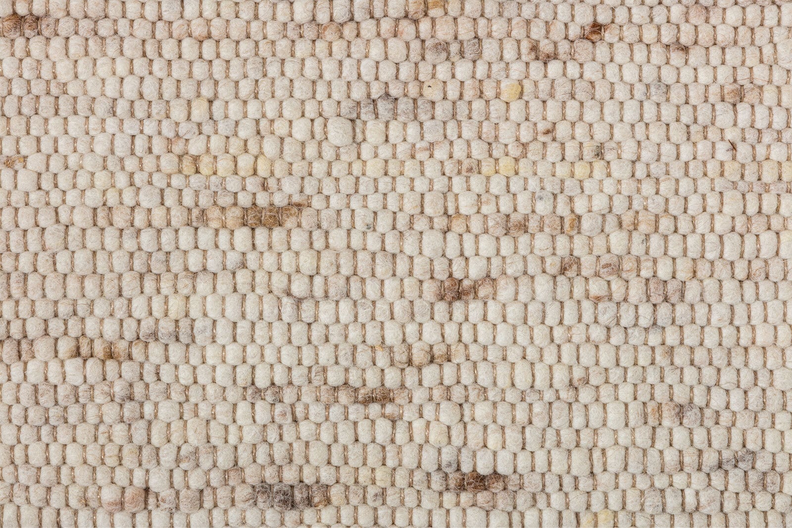 Wollteppich WOLFEGG Bubbles 90 x 160 cm beige   