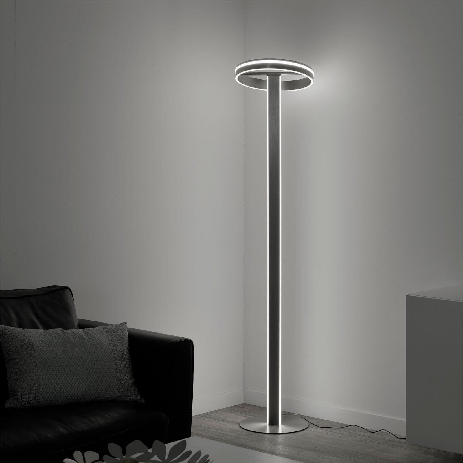 Paul Neuhaus Smart Home LED Stehlampe Q-VITO nickelfarbig