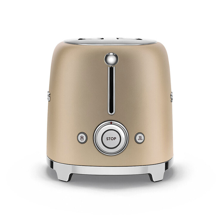 SMEG Toaster 2-Schlitz KOMPAKT Champagner matt
