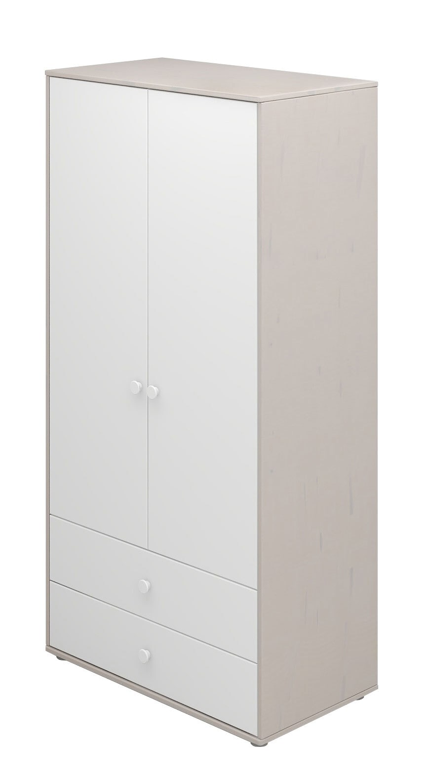 FLEXA Baby-Kleiderschrank CLASSIC 101,3 cm grau/ weiß