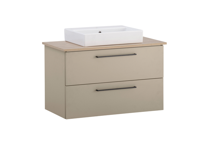 Bad-Waschtisch MALO inkl. Aufsatzbecken cremebeige