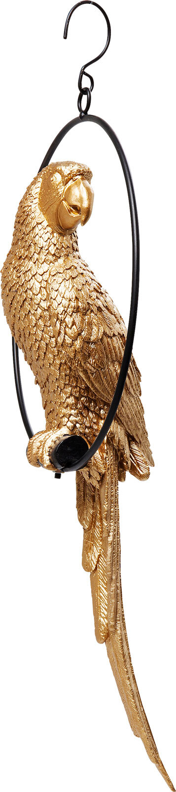 KARE DESIGN Dekofigur SWINNGING PARROT 88 cm Kunststoff goldfarbig