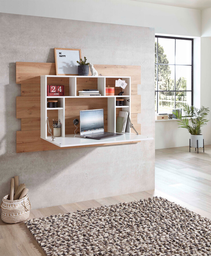 Wandsekretär INNO4HOME4 150 x 93 cm Artisan Eiche/ weiß