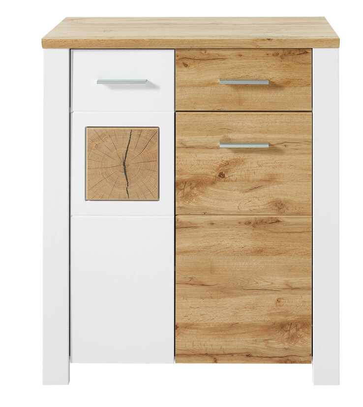 vito Schuhschrank MATERIO 39 x 90 x 105 cm Holznachbildung braun/weiß
