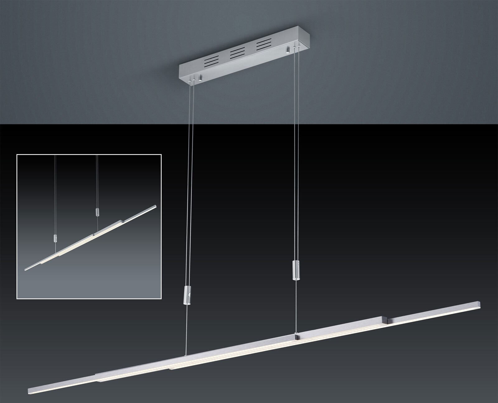 BANKAMP LED Balkenpendel LIGHTLINE II nickelfarbig