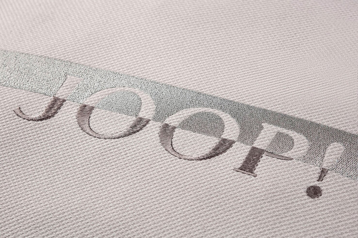 JOOP! Kissenhülle LABEL 50 x 50 cm silber