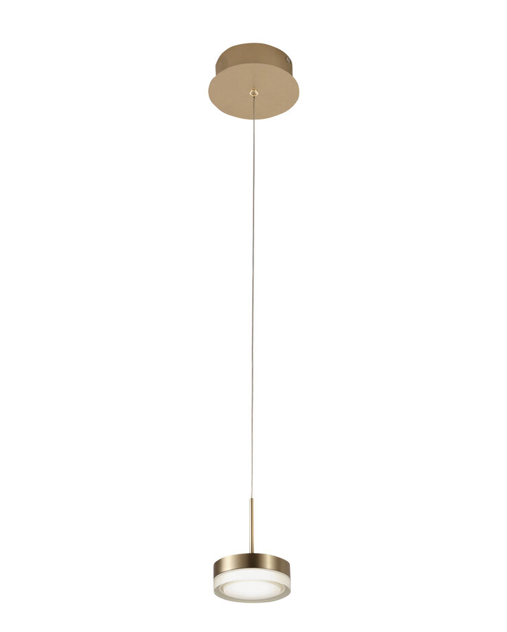 FABAS LUCE LED Pendelleuchte DUNK 1-flg messingfarbig