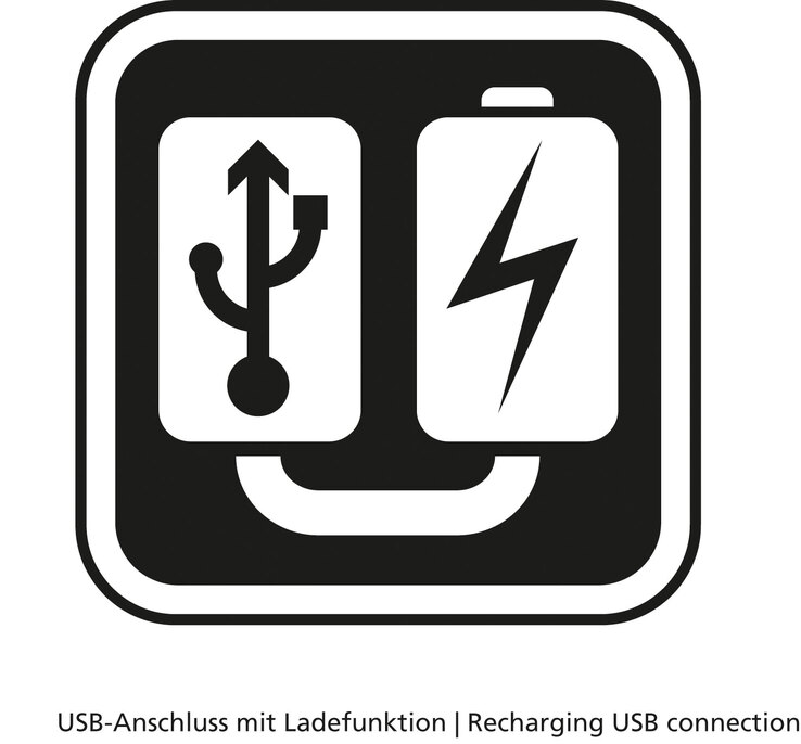 FABAS LUCE LED Akku Tischlampe ADAM dunkelgrau
