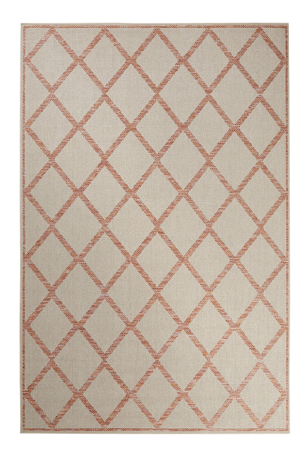 ESPRIT Outdoorteppich RHOMB 200 x 290 cm beige/rot