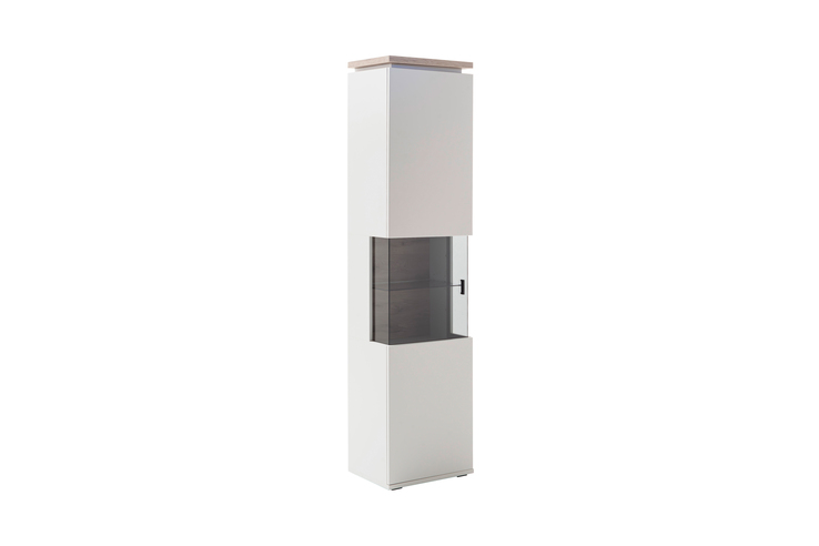 CASAVANTI Vitrine AMANTEA 50x207 cm Weiß / Viking Oak