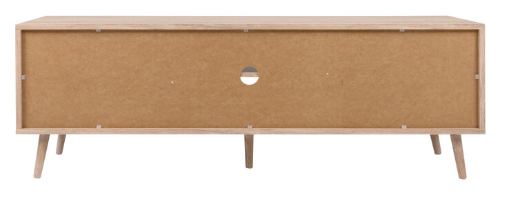 TV-Lowboard BALI 150 x 52 cm Sonoma Eiche/ Rafia Geflecht