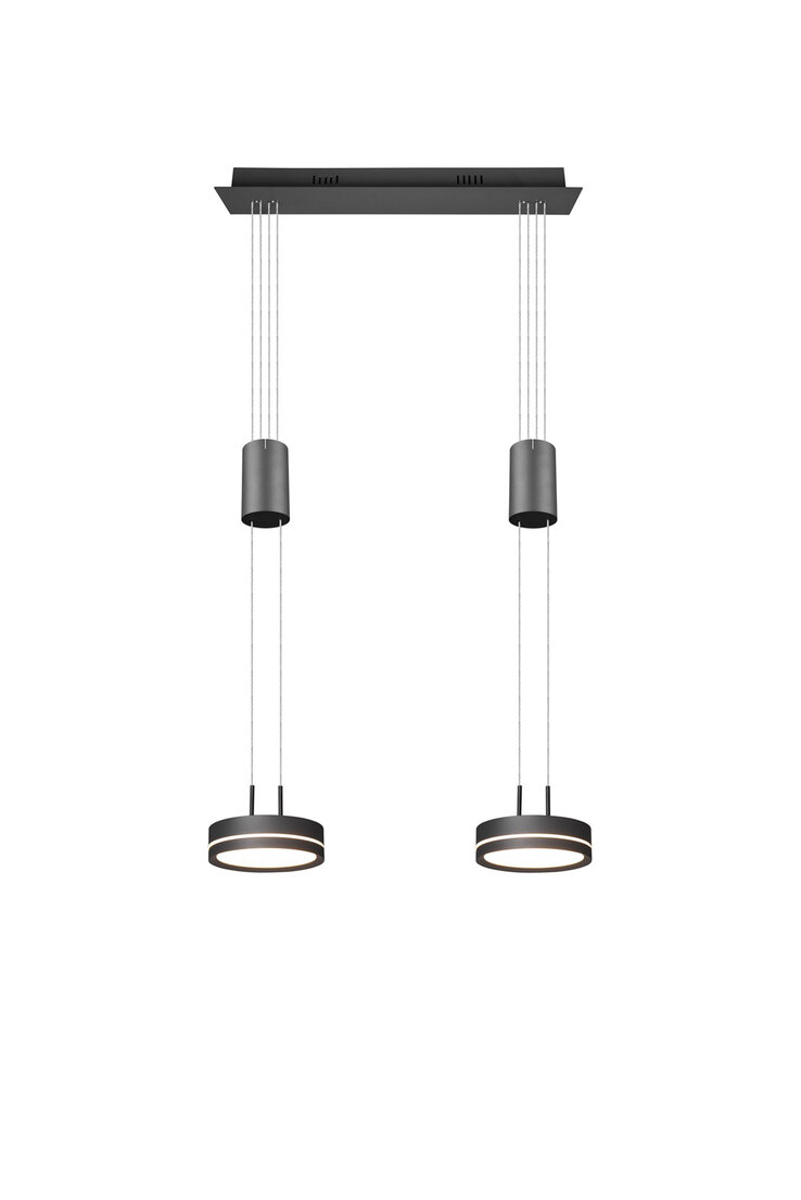 TRIO LED Pendellampe FRANKLIN 2-flg anthrazit