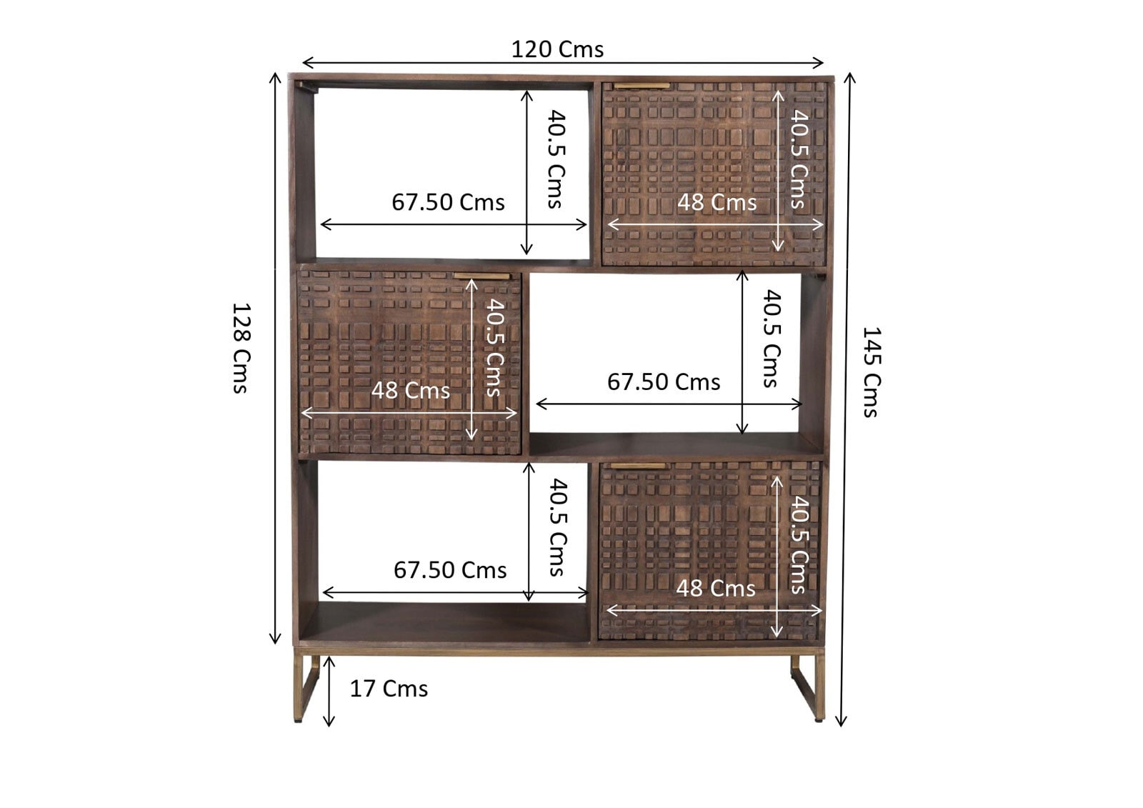 Highboard PRETORIA III braun