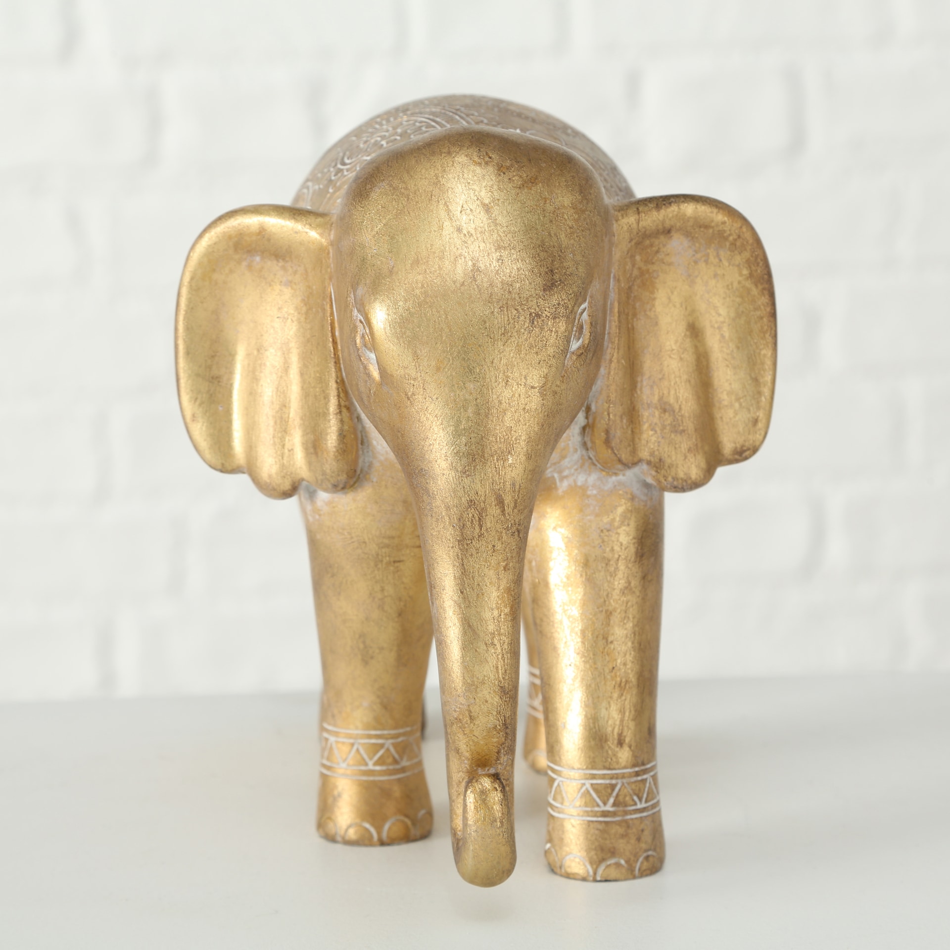 Dekofigur Elefant SAMUEL - WELLNESS 20 cm goldfarbig