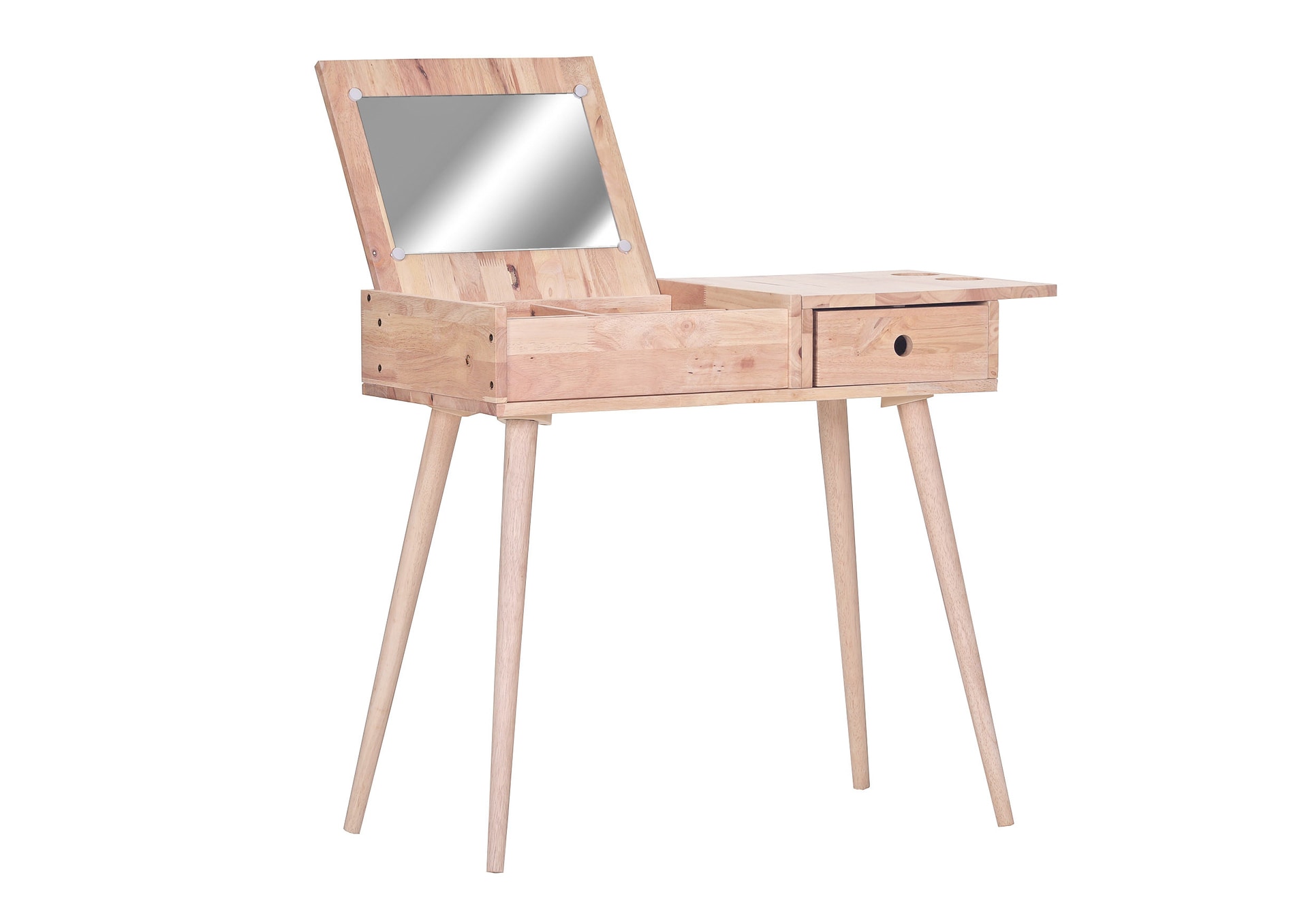 INTERhome Schminktisch RUBBY 90 x 77 cm Rubberwood massiv