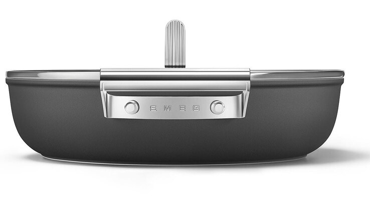 SMEG Schmorpfanne inklusive Deckel 28 cm schwarz