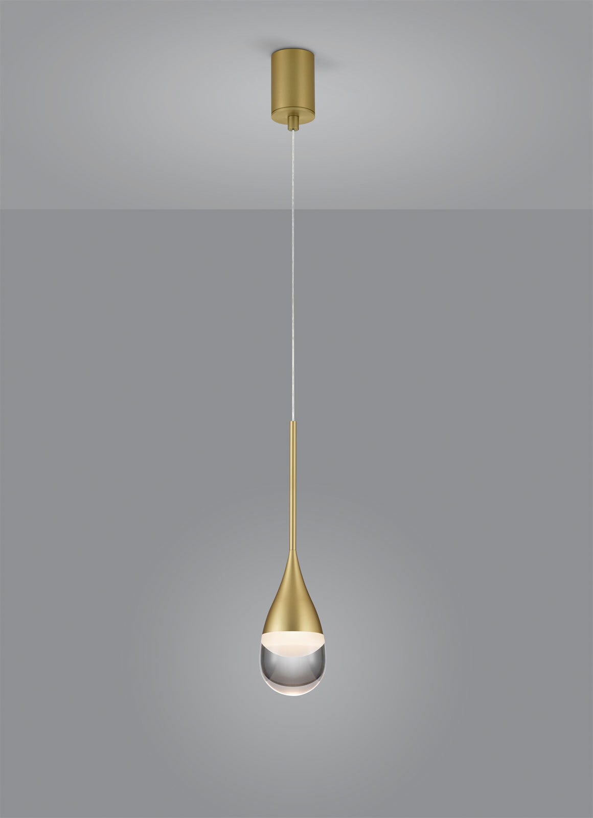 helestra LED Pendelleuchte DEEP 8 cm goldfarbig