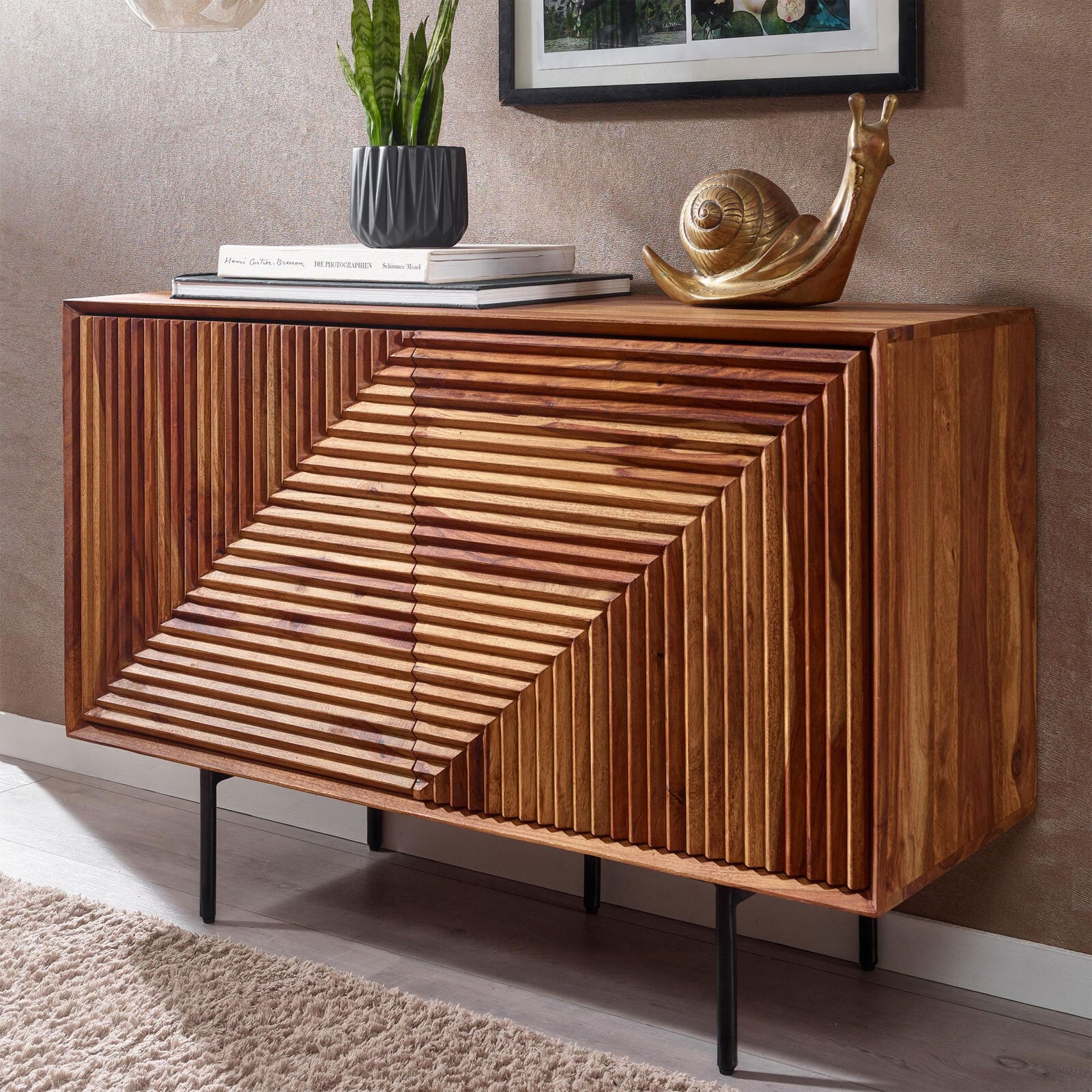 Sideboard 100 x 71 cm Sheesham massiv