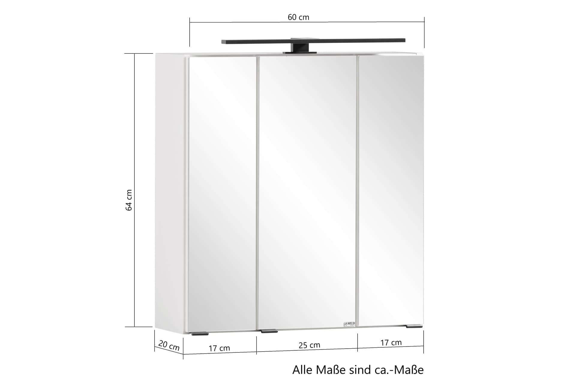 Bad-Spiegelschrank LÜTTICH weiß 60cm