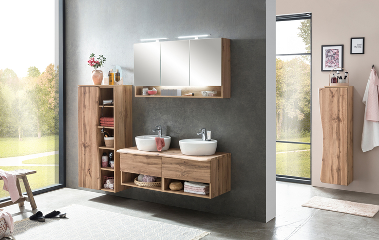 Bad-Spiegelschrank ANTWERPEN braun 120cm