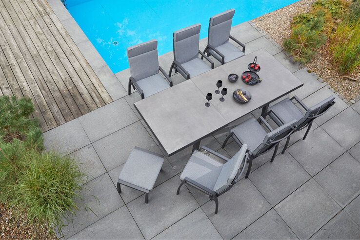 Garden FLAIR Garten Positionsstuhl LENNOX 2er Set grau