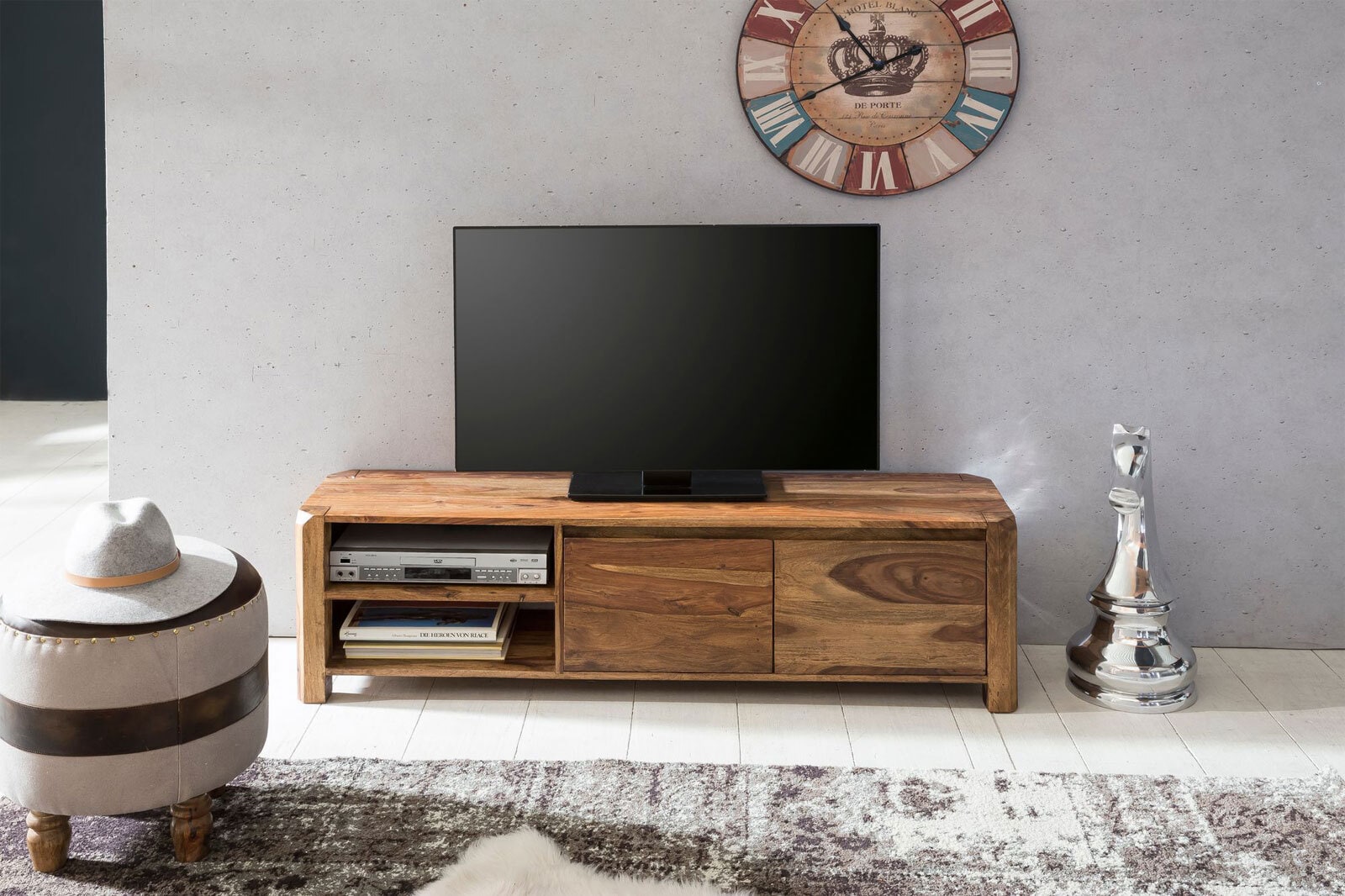 CASAVANTI TV-Lowboard 140 x 40 cm braun