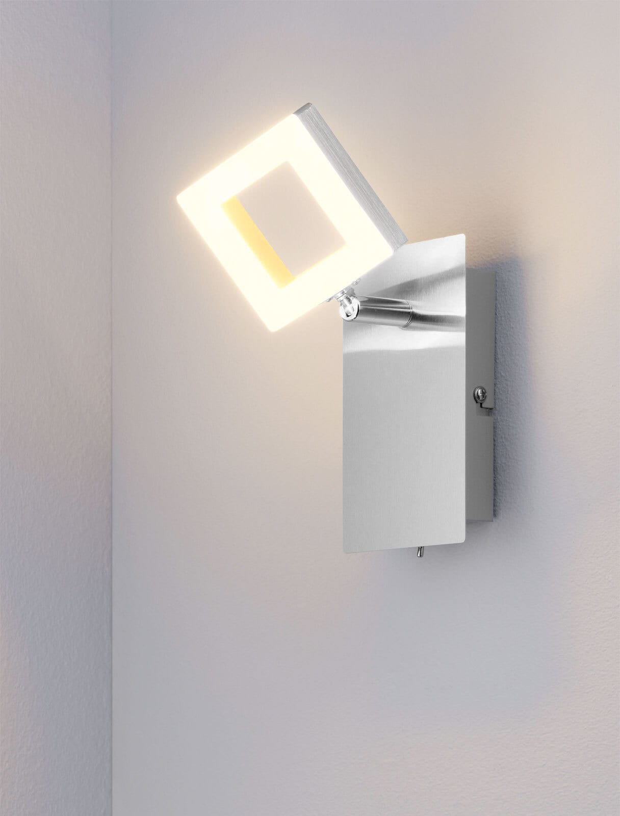 casaNOVA LED Wandlampe REAL II 1-flg Metall/Kunststoff silberfarbig