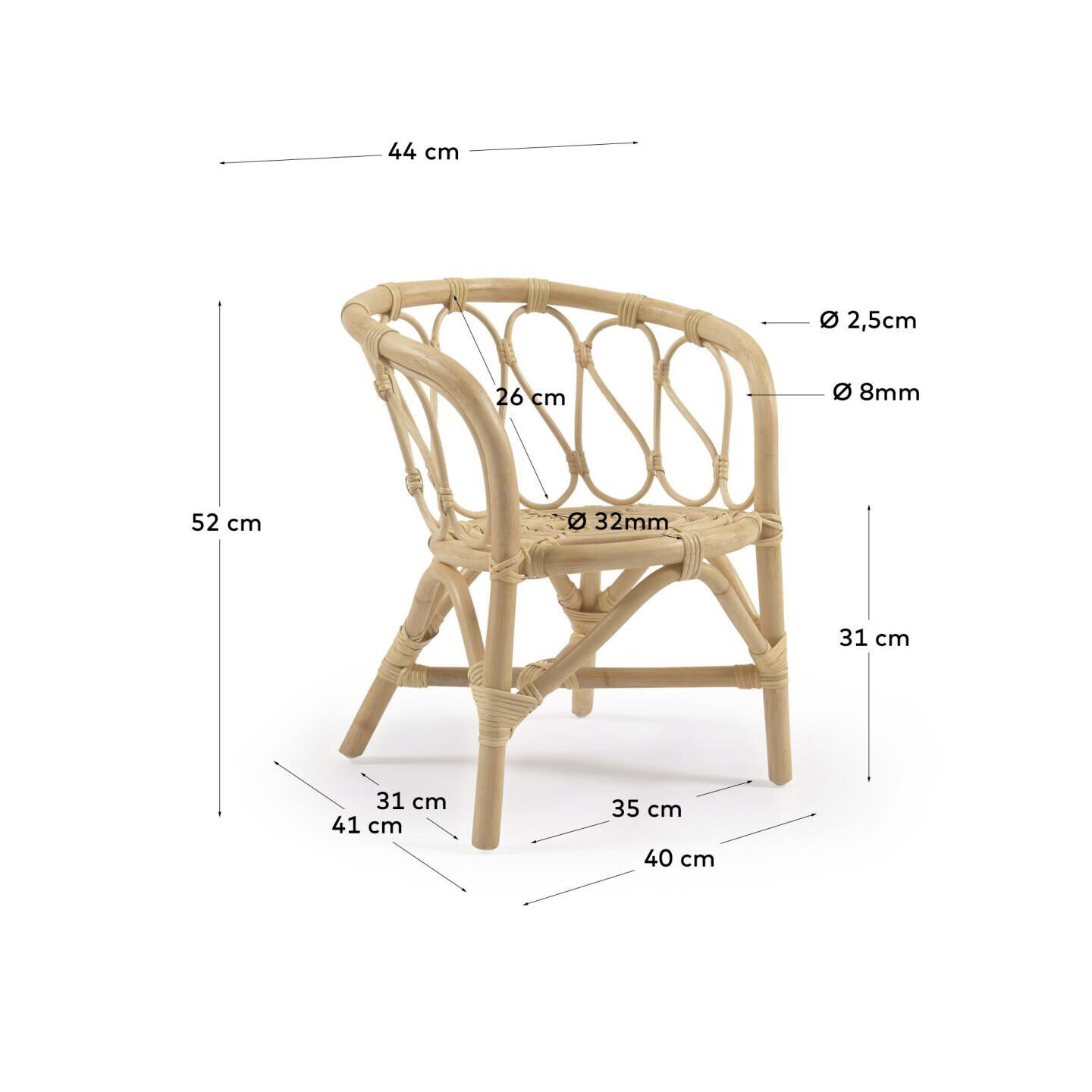 Kave Home Kinderstuhl LUMILA Natural