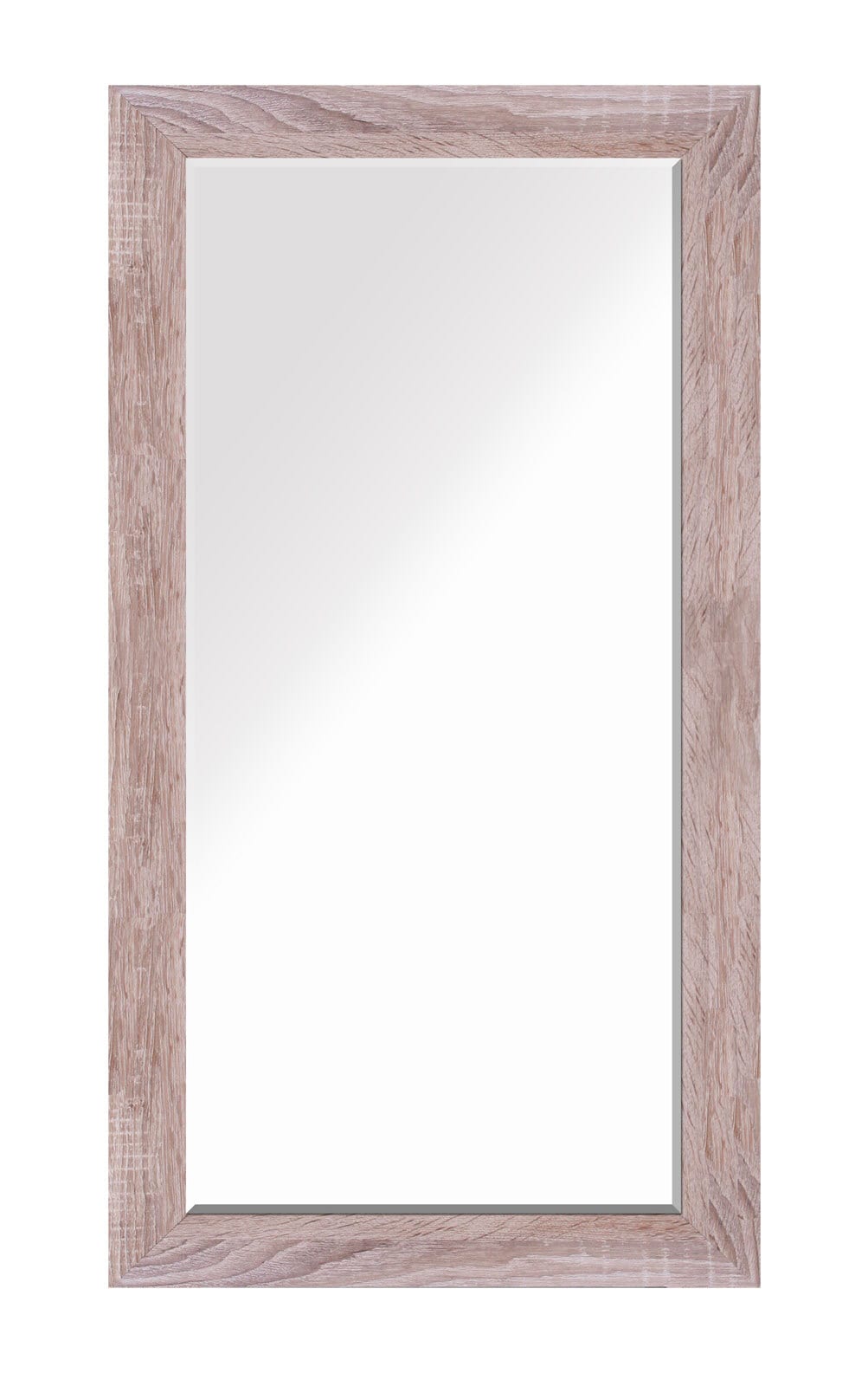 Wandspiegel mit Facette 88 x 188 cm Holz Eiche Nachbildung