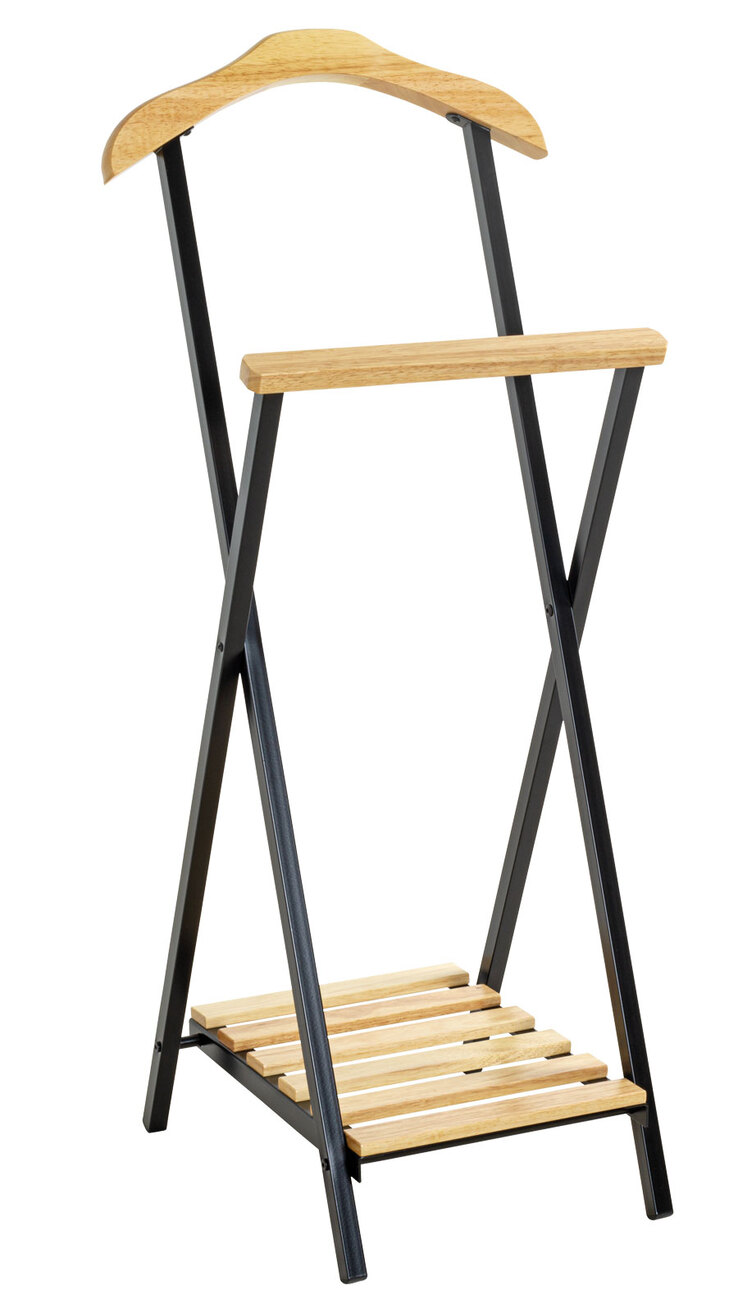 Herrendiener 45 x 110 cm Schwarz/ Braun