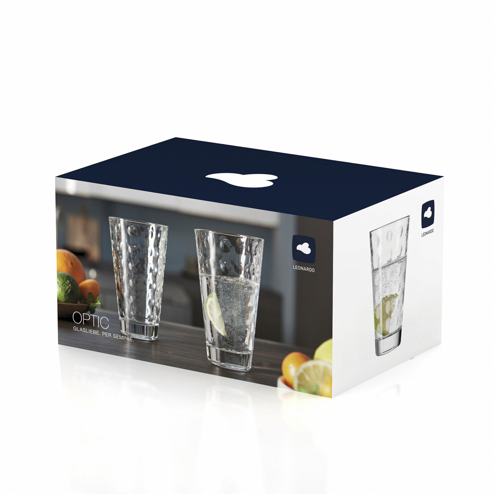 LEONARDO Longdrinkglas OPTIC 6er Set transparent