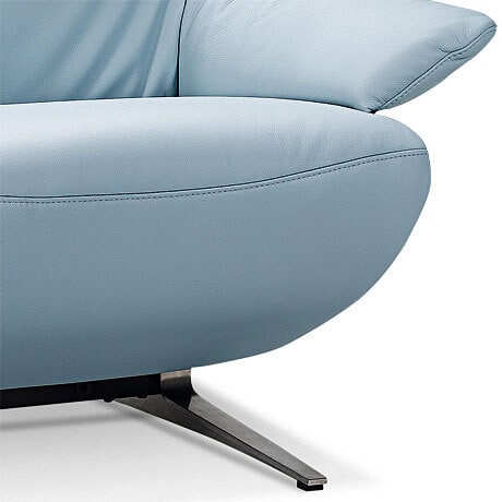 MONDO 2,5-Sitzer Sofa MALU Lederbezug Sky ca. 190 x 105 x 92 cm 