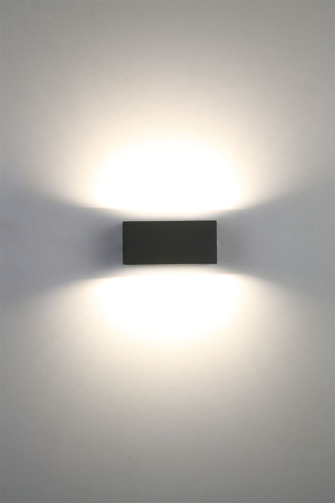 ECO-LIGHT LED Außenwandleuchte GEMINI 14 cm anthrazit