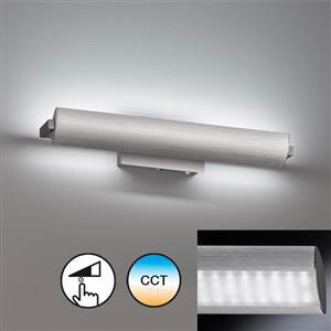 FISCHER & HONSEL LED Wandleuchte BEAT TW 46 x 12 cm nickelfarbig