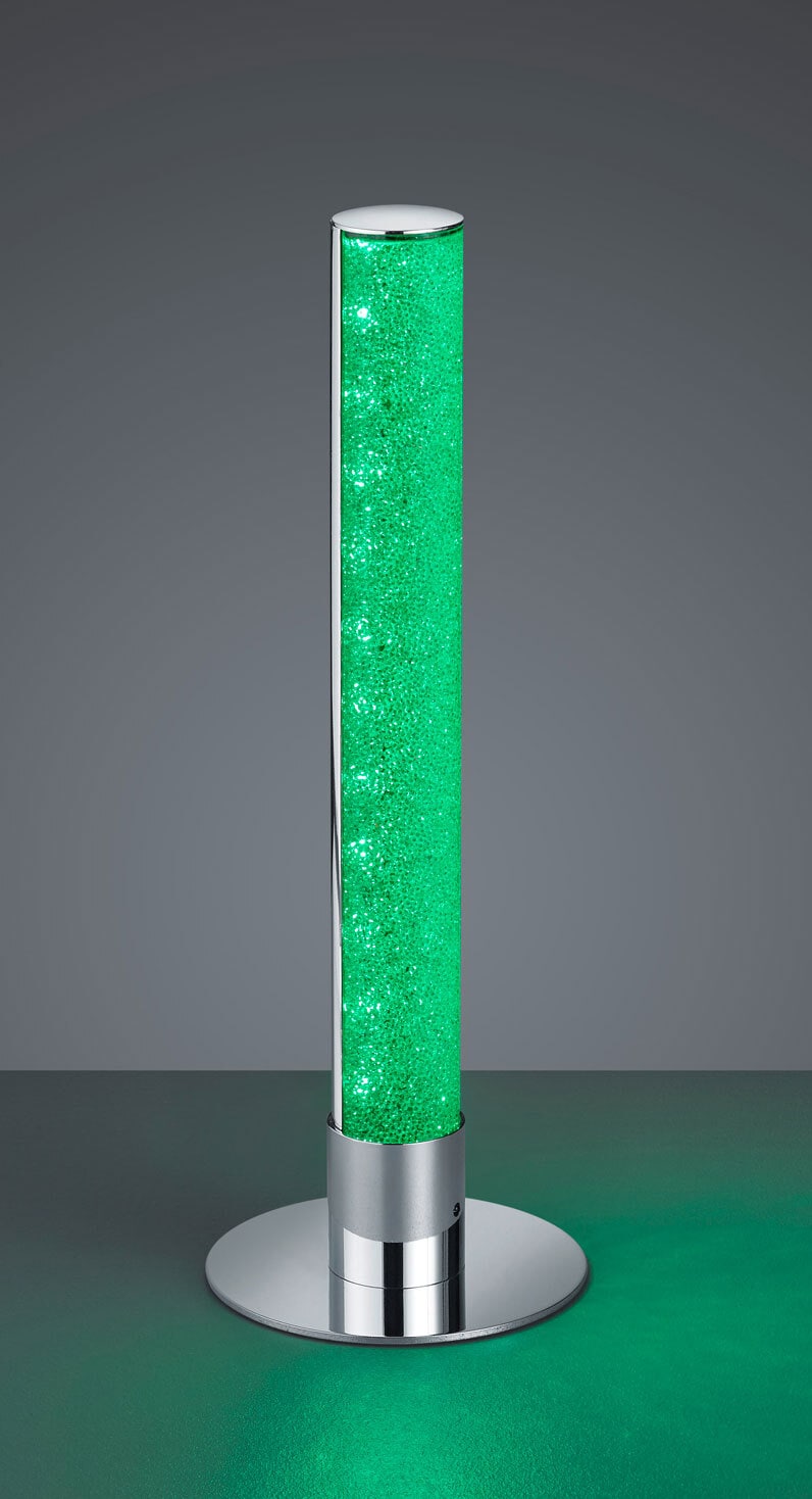 RL LED Tischlampe LEIA mit Fernbedienung 40 cm Metall/Acryl chromfarbig/transparent